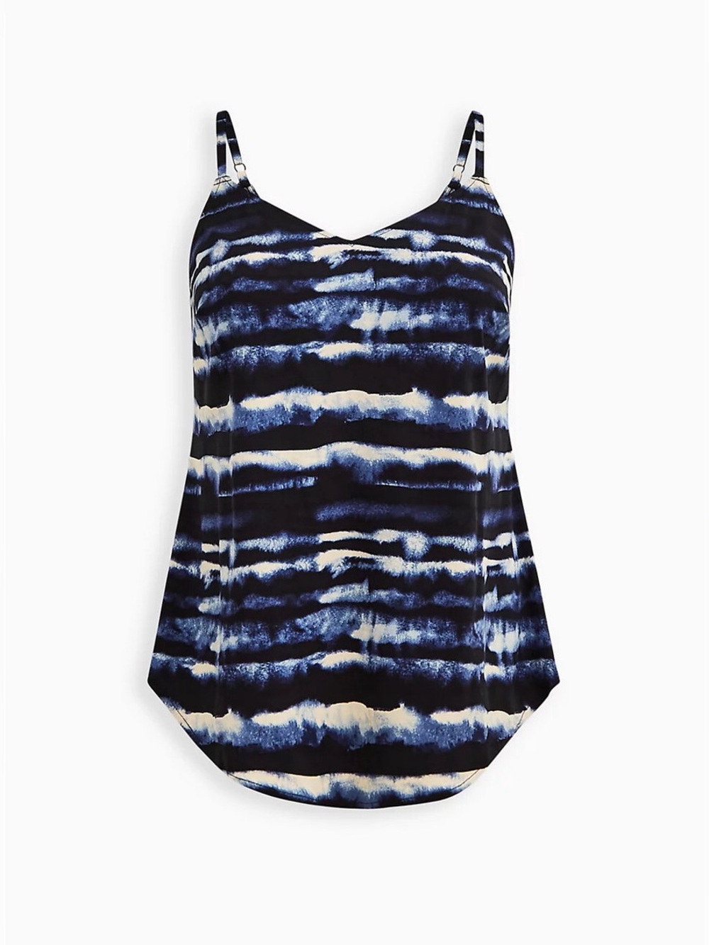 Torrid Size 6 Navy & White Tie-Dye Strappy Challis Cami